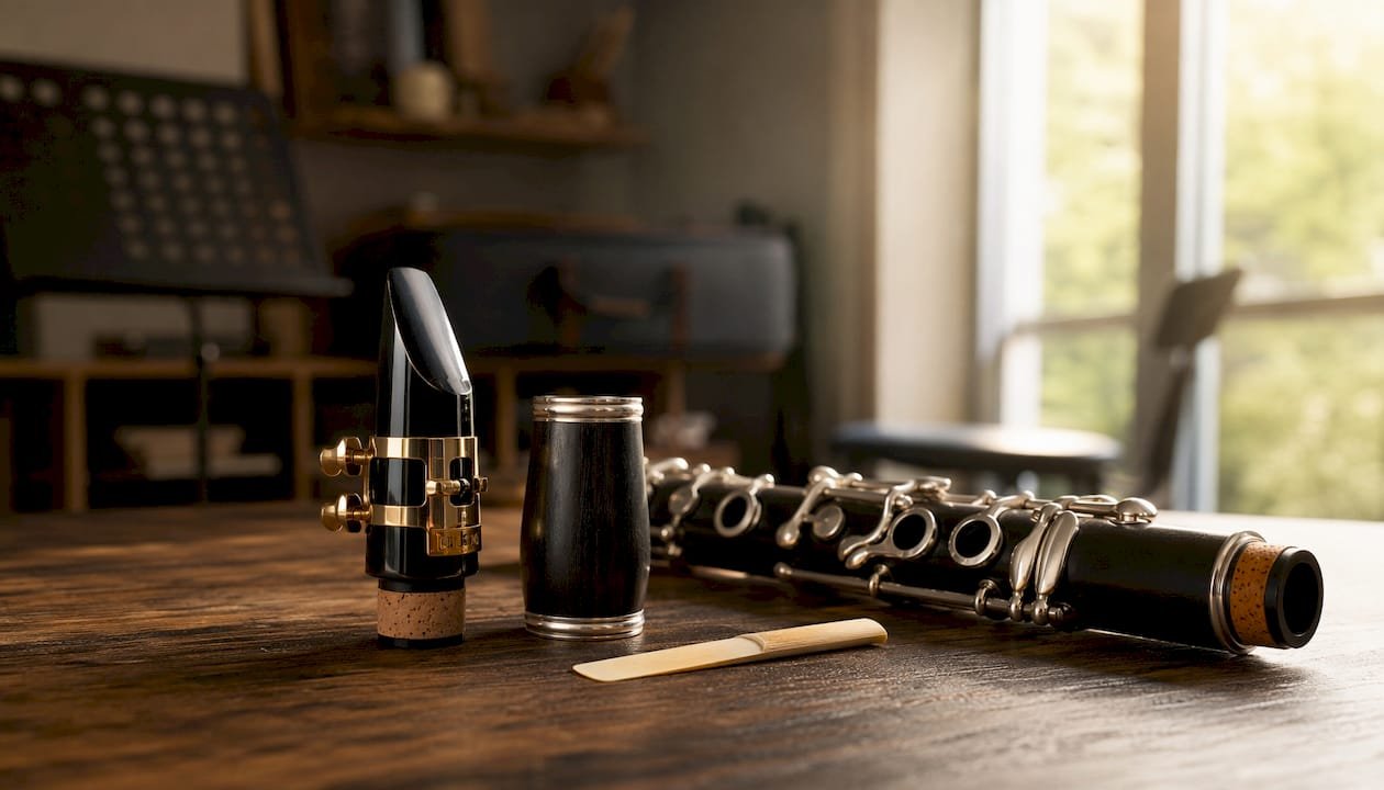 Mouthpiece Options for Professionals: 2026 Guide Overview of clarinet mouthpiece and accessories laid out