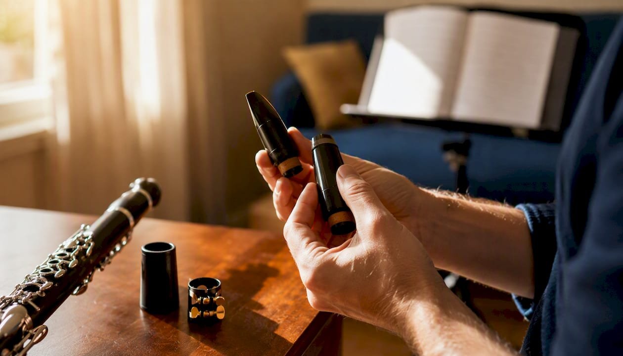 Clarinet Test Kit Reviews: Try Mouthpieces at Home Hands changing clarinet mouthpieces at home