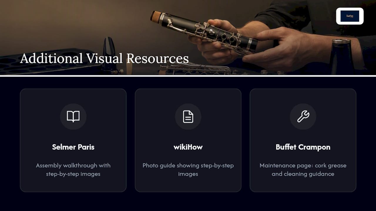 Beginner Clarinet Assembly: Manufacturer Care Tips & Test Box A Few More Places to Look — overview diagram